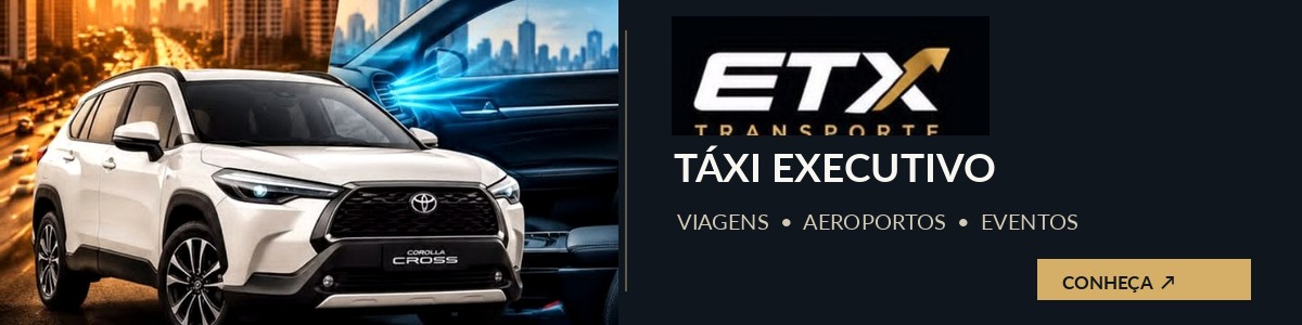 Publicidade: ETX Táxi Executivo — viagens, aeroportos e eventos